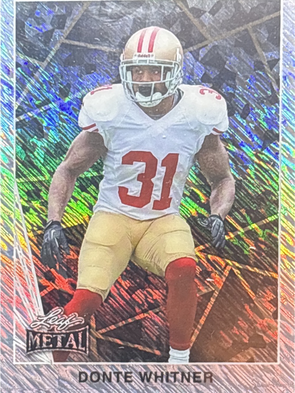 Leaf Metal Donte Whitner Rookie-Style Trading Card - LE 1/1